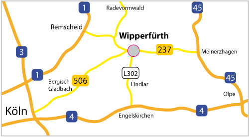 Karte Wipperfürth